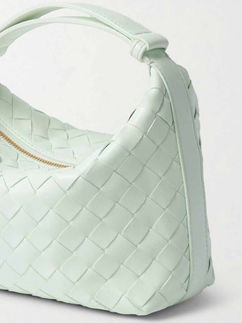 Bottega Veneta Wallace Intrecciato Nappa Woven Bag in Light Mint Blue Green - Picture 2 of 9